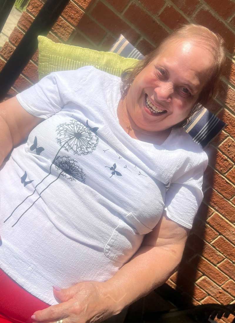 One of our residents having fun.